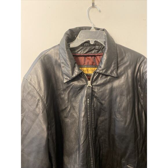Vintage Today's Man TM Leather Jacket Black Size Large - Picture 2 of 10